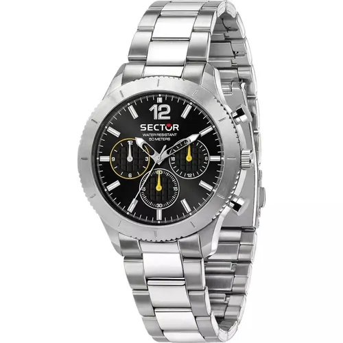 Uhr SECTOR 270 R3253578023 Multifunktion Edelstahl Schwarz