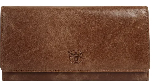 Chiemsee Geldbörse Echt Leder Damen | Cognac | 021699 - Damen-Geldbörse aus hochwertigem Echtleder in elegantem Cognac, bietet stilvollen Platz für Karten und Geld.