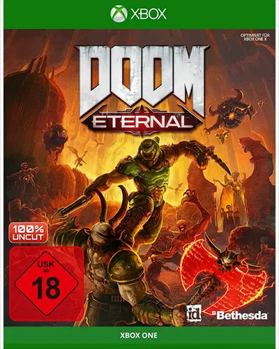 DOOM Eternal inkl. Metal Plate [Xbox One] - Upgrade auf Xbox Series - Spiele für Xbox One: Erlebe packende First Person Action mit der idTech 7-Engine und einem fesselnden Soundtrack. Inklusive Battlemode für intensiven Multiplayer-Spaß!