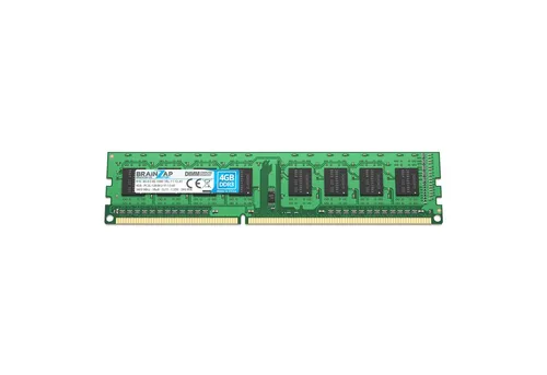 BRAINZAP 4GB RAM PC3L-12800U-11-13-A1 DIMM PC-Arbeitsspeicher (1600 MHz, CL11, 1Rx8, Non-ECC, Unbuffered, Desktop-PCs - Intel und)