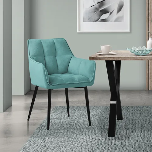 ML-DESIGN Esszimmerstuhl Petrol mit dickem Polster in petrol von ML DESIGN modern liv