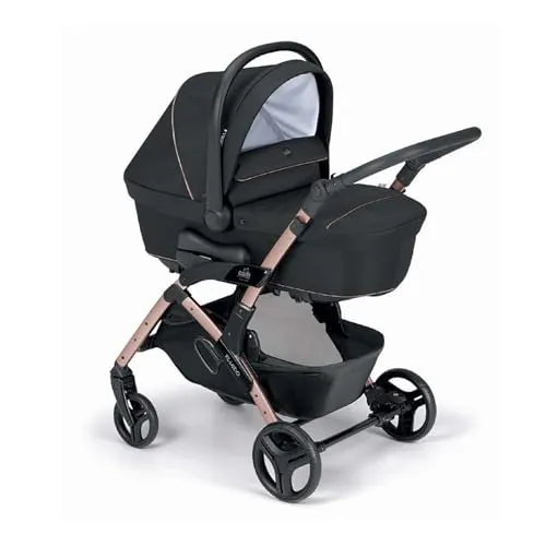 Kombikinderwagen Fluido Easy 2in1 - Schwarz | Mit Babyschale und mehr Farben - Praktischer 2in1 Kombikinderwagen für Kinder von 0 bis 4 Jahren. Mit ergonomischem Griff, 3-fach verstellbarer Rückenlehne und Schnellmontagesystem für höchsten Komfort und Sicherheit.