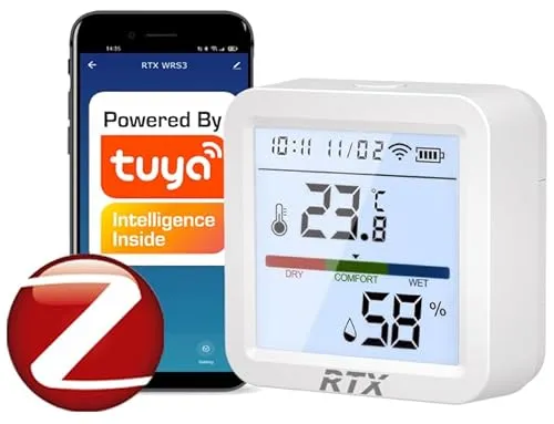 RTX Temperatur- und Feuchtigkeitssensor LCD Zigbee Tuya Smart