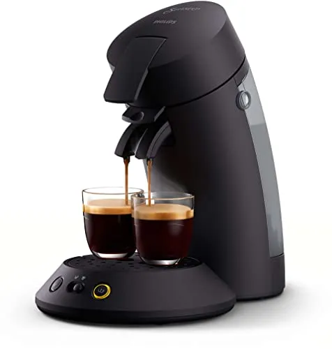 Philips CSA210/61 Kaffeemaschine Senseo Original+, schwarz - 1-Tassen-Kaffeemaschine mit neuem Design, cremiger Kaffee dank Funktion Cremaplus und umweltfreundlich durch automatische Abschaltung und recyceltem Kunststoff.