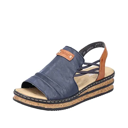 Rieker Damen Sandalen 62962 in blau von Rieker