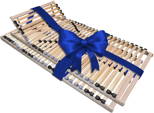 Coemo 2 STK. Lattenrost 90x200 cm mit verstellbarem Kopfteil - Lattenroste für Doppelbetten, 28 Holzlatten für optimale Matratzenunterstützung, individuell einstellbare Härtegrade und stufenlos verstellbares Kopfteil für maximalen Schlafkomfort.