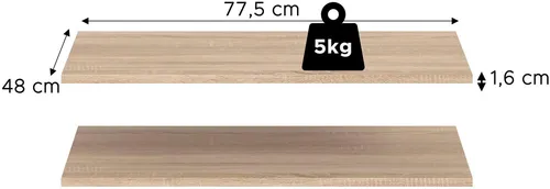 Home affaire Einlegeboden 2er Set, 78 cm, Skarde