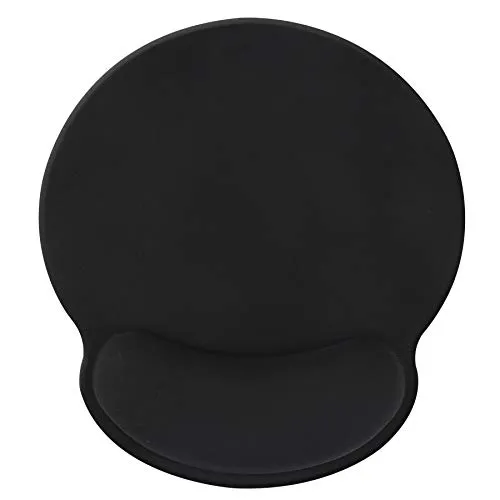 Jahosin Mauspad mit Handgelenkstütze, Pure Black Ergonomische Handgelenkauflage,bequemes Memory Foam Anti-Rutsch-Handgelenkpolster für Computer und Büro-25x23 WristBlack2