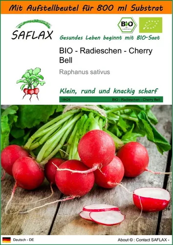 SAFLAX Gemüsesamen SAFLAX - Garden in the bag - BIO - Radieschen - Cherry Bell
