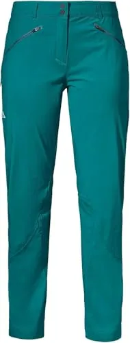 Schöffel Damen Pants Hestad L - Robuste, schnell trocknende Outdoor Hose - Wanderhosen mit 4-Wege-Stretch für hohe Bewegungsfreiheit und schnelltrocknendem Material, ideal für Sommerwanderungen. Bequeme Passform mit vorgeformtem Knie und praktischen Reißverschlusstaschen.