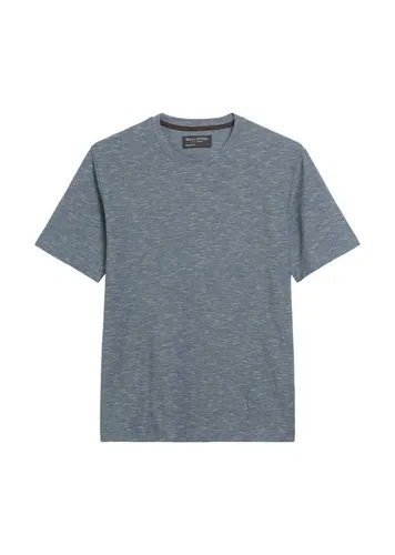 MARC O'POLO Herren T-Shirt in softer Slub-Jersey-Qualität - Herren-Shirts aus 100% Bio-Baumwolle, im lässigen Regular Fit mit feinem Streifen-Dessin – ideal für entspannte Freizeitlooks und leichter zu recyceln.