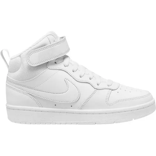 Nike Court Borough MID 2 (GS) Sneaker - Weiß, 36 EU - Sneaker mit strapazierfähigem Obermaterial, gepolstertem Einstieg und rutschhemmender Gummilaufsohle für optimalen Halt und Komfort.
