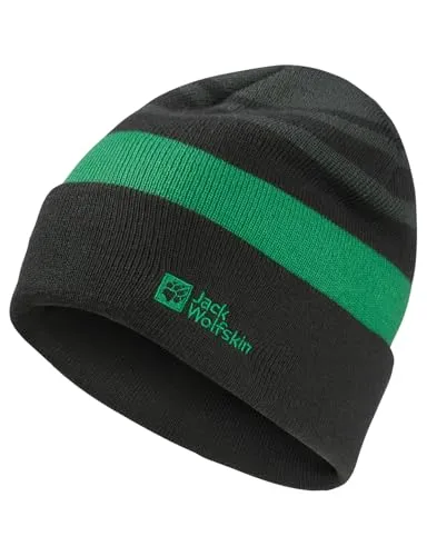 Jack Wolfskin STRIPY KNIT BEANIE K - Stylische und kratzfreie Beanie aus 100% Polyacryl, pflegeleicht und ideal für kalte Tage.