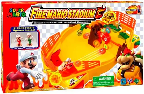 EPOCH Games Super Mario™ Fire Mario Stadium - Familienspiel - Gesellschaftsspiel für 2-4 Spieler, ideal für Indoor-Spaß; fördert Teamarbeit und strategisches Denken, empfohlen ab 5 Jahren.