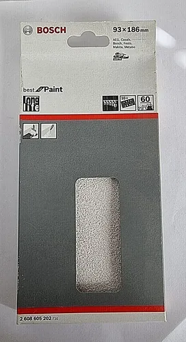 BOSCH 10-teiliges Schleifpapier-Set für Schwingschleifer 93x186mm K60 2608605202