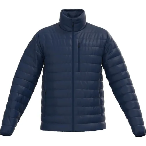 Marmot Herren Highlander Jacke - Größe S, Blau - Skitourenjacke mit 700er Daunenfüllung, ideal für winterliche Outdoor-Aktivitäten und optimale Wärmeisolierung.