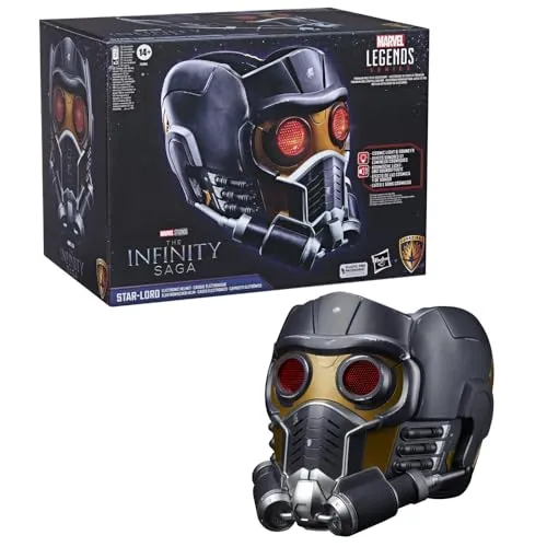 Marvel Legends Series elektronischer Star-Lord Premium Helm mit Licht und Sound, Rollenspielartikel für Erwachsene