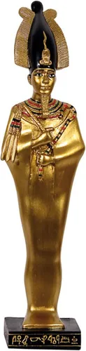 MystiCalls Dekofigur Ägyptischer Gott Osiris - Handgefertigte Sammlerfigur - Gartenfiguren & Skulpturen, handgefertigte Dekofigur des Gottes Osiris, ideal für besondere Anlässe und als stilvolles Geschenk.