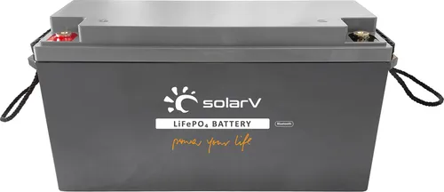 SolarV ® Lithium Batterie 25,6V 100Ah - BMS integriert, Bluetooth-fähig - Solarspeicher mit hoher Energiedichte und 60% weniger Gewicht als AGM/Blei-Säure Batterien. Wartungsfrei mit integriertem BMS und Bluetooth zur Betriebsüberwachung. Ideal für Wohnmobile, Boote und PV-Systeme.
