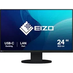 Eizo FlexScan EV2490-BK Office Monitor - 23.8 Zoll IPS, USB-C, Höhenverstellung & Full HD für optimale Bildqualität und Ergonomie