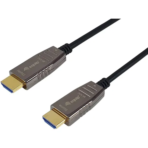 equip Ultra High Speed HDMI-Kabel 30m - HDMI-Kabel mit Ethernet in Schwarz, unterstützt 8K 60 Hz für herausragende Bildqualität, ideal für Heimkino und Gaming.
