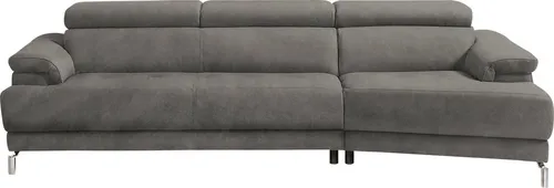 Egoitaliano Ecksofa Soul, extravagantes Designsofa, Megasofa, super bequem, tolle Details, mit Trapez-Abschlußelement, inkl verstellbarer Kopfteile