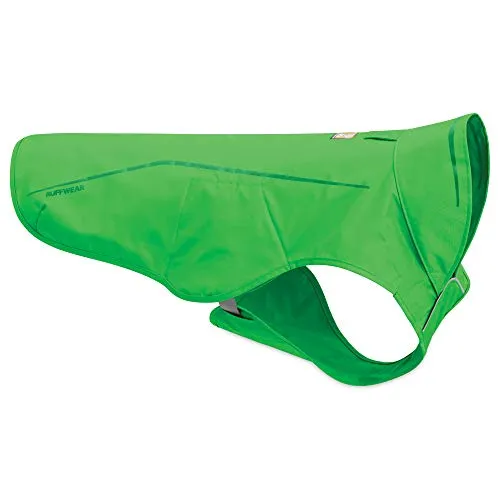 Ruffwear Sun Shower Regenjacke für Hunde - XXS, Grün - Wasserdichte Regenjacke für Miniatur-Hunderassen, ideal für aktive Abenteuer mit vollem Bewegungsspielraum und zusätzlichem Schutz durch großen Sturmkragen.