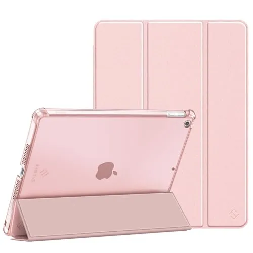 Produktbild Fintie Hülle für iPad 9. Generation 2021/8. Gen 2020/7. Gen 2019 10.2 Zoll mit Stifthalter, ultradünne leichte Schutzhülle mit transparenter Rückseite und Auto Schlaf/Wach Funktion, Roségold