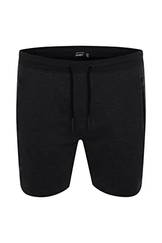 !Solid SDTaras BT Herren Big & Tall Sweatshorts Kurze Hose Jogginghose elastischer Bund mit Kordeln Regular Fit, Größe:5XL, Farbe:Black (799000)