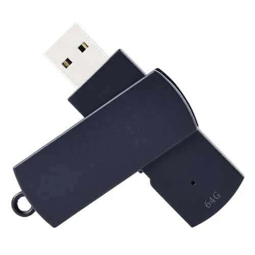 64GB USB Diktiergerät Digital, Voice Recorder mit Spracherkennung und One-Touch-Aufnahme, Aufnahmegerät Audio Professionell für Vorträge Meeting Interview Vorlesung (Black)