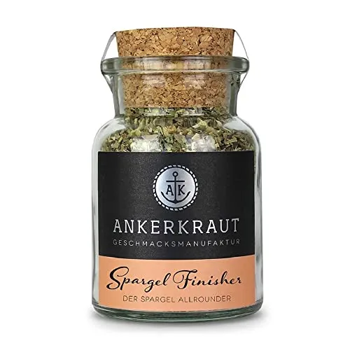 Ankerkraut Spargel Finisher Gewürz, Mischung Würzender Zutaten rund um Spargel und Soße, Zuckerfrei, Ohne Geschmacksverstärker, Premium Qualität, 115 g im Korkenglas
