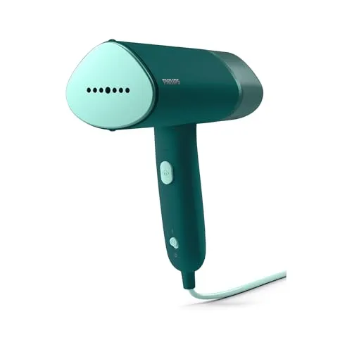 Philips 3000-Serie Tragbarer Dampfglätter - 1000 W für einfache Faltenglättung - Bügeleisen mit 20 g/min Dampfdruck, ideal für schnelle Faltenglättung und Auffrischung der Kleidung ohne Wäsche. Kompakt, leicht und mit abnehmbarem Wassertank für unterwegs.