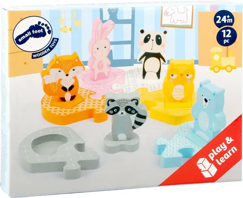 Steck Puzzle Pastell  Waldtiere ab 24 Monate Motorik von Small Foot