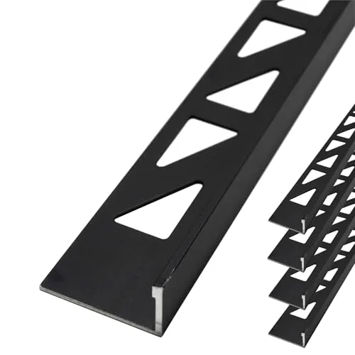 Dalsys 5x Fliesenschiene Winkelprofil 2,5m x 10mm in schwarz von Dalsys