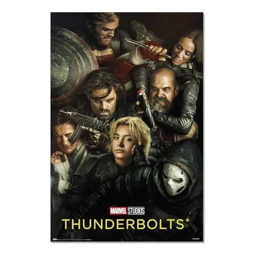 Grupo Erik Poster Kunstdruck Marvel Thunderbolt Poster Deko Wohnzimmer oder Deko Schlafzimmer - Deko Zimmer - Größe 61 x 91,5 - Offizieller Thunderbolt Fanartikel