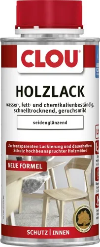 Aqua Clou Holzlack 250 ml seidenglänzend transparent Lacke
