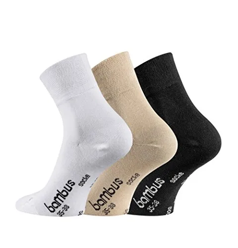 FussFreunde 12 Paar weiche Bambussocken mit ANTI-LOCH-GARANTIE – Kurzsocken für optimalen Tragekomfort - Entdecken Sie unsere hochwertigen Bambussocken mit 40 Tagen Testzeit! Die Anti-Loch-Garantie sorgt für Sicherheit, während der komfortable Bund und die atmungsaktive Verarbeitung perfekten Tragekomfort bieten.