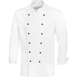 BP Gourmet 1500-130-21 Kochjacke - Weiß, Größe 52 - Berufsbekleidung Gastronomie: Hochwertige Kochjacke aus reiner Baumwolle für optimalen Komfort und Langlebigkeit, ideal für Profis und Hobbyköche.