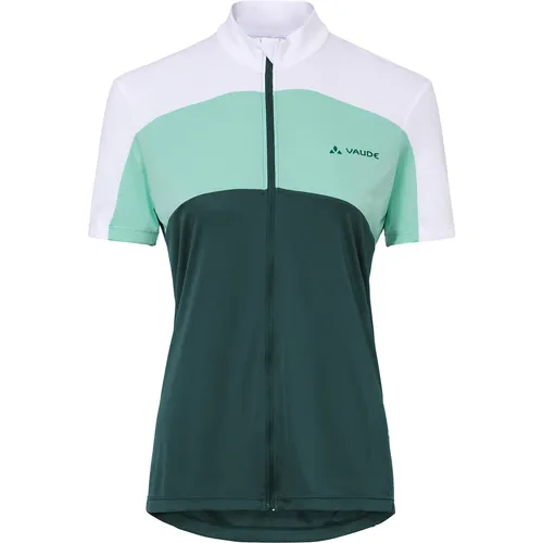 VAUDE Women's Matera FZ Radtrikot – Atmungsaktiv und Schnelltrocknend in Grün (XL) - Sportliches Radtrikot für Damen mit figurbetonter Passform. Ideal für Radsport, aus atmungsaktivem und schnell trocknendem Material, pflegeleicht und nachhaltig gefertigt.