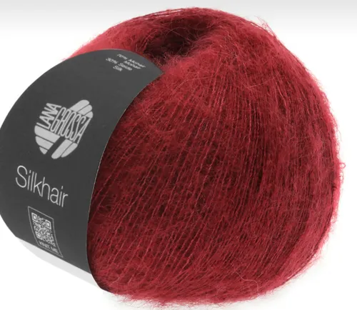 Produktbild Silkhair Lana Grossa 25g Fb.113 bordeaux Kid Mohair Seide kg/356€