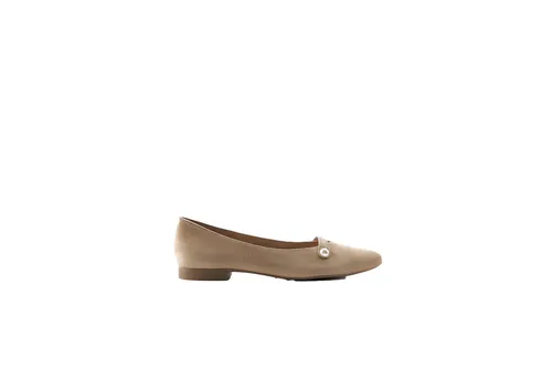 Paul Green Damen Ballerinas - Klassische Beige Flats für jeden Anlass - Hausschuhe: Elegante Ballerinas aus hochwertigem Leder mit flacher Sohle für optimalen Komfort und stilvolles Aussehen.