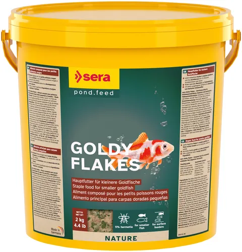 sera goldy Nature 10 Liter Fischfutter Hauptflocken - Goldfische Shubunkin + Co.