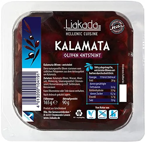 Kalamata-Oliven entsteint von Liakada, 165g von LIAKADA