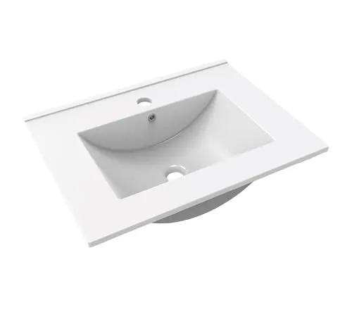 Einbauwaschbecken für Badmöbel 60 cm – Keramik in Weiß | MUEBLES PITARCH