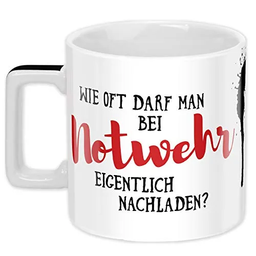 Sheepworld 45920 Tasse mit Motiv Notwehr, Porzellan, 45 cl