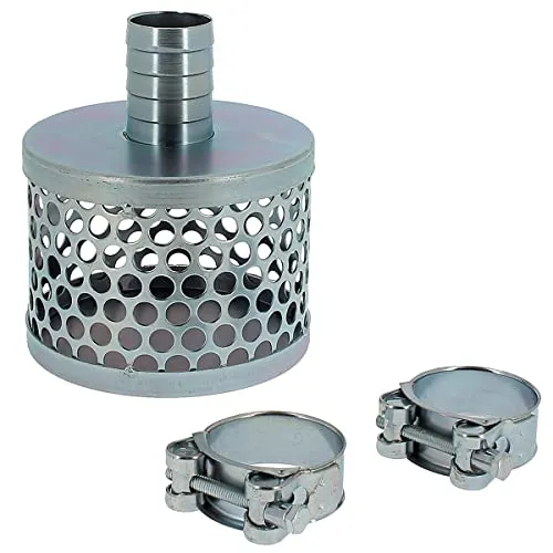 HUGGY TUYAUX Sieb für Ansaugschlauch 32 mm mit 2 Spannbändern