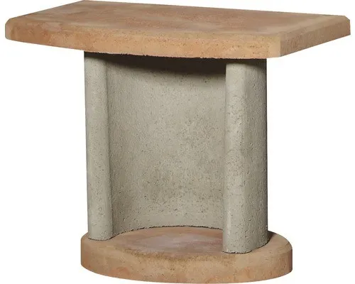 Buschbeck Beistelltisch für Grillkamine 40 x 70 x 55 cm - Robuster Beton Beistelltisch in terracotta grau, ideal für Grillzubehör und perfekte Ergänzung für Ihren Grillbereich.