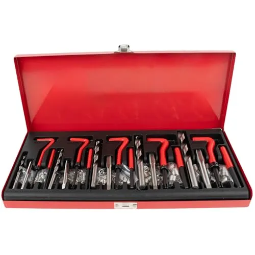 Merautop SJ 131-tlg Gewindereparatursatz, Helicoil-Gewindereparatur Ersatz für M5 M6 M8 M10 M12