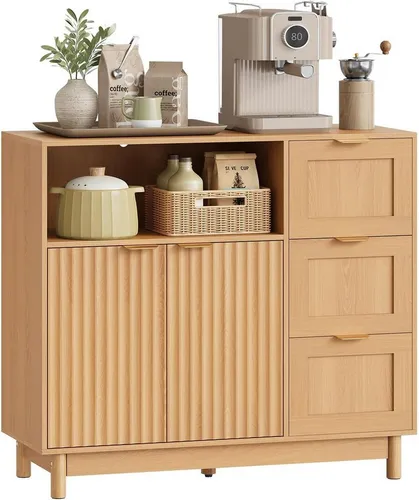 WOLTU Sideboard Küchenschrank Buffetschrank mit Schublade und offenem Fach
