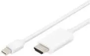 Digitus ASSMANN - Mini DisplayPort zu HDMI Adapterkabel, 2 m mit 4K Unterstützung und Dreifachisolierung, weiß
